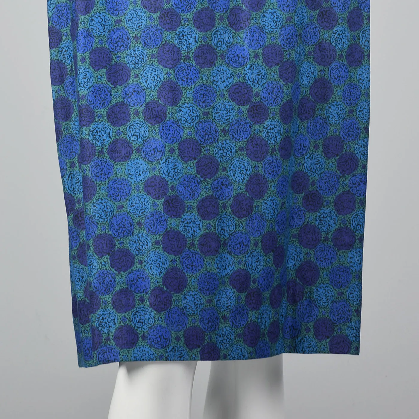 1950s Skirt Suit in a Beautiful Blue Print