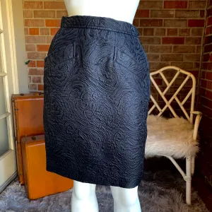 1980s Yves Saint Laurent Rive Gauche Matelasse Skirt