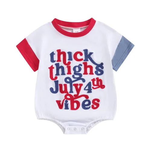 2024-03-18 Lioraitiin Baby Girls Boys Independence Day Romper Short