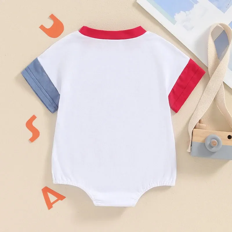 2024-03-18 Lioraitiin Baby Girls Boys Independence Day Romper Short