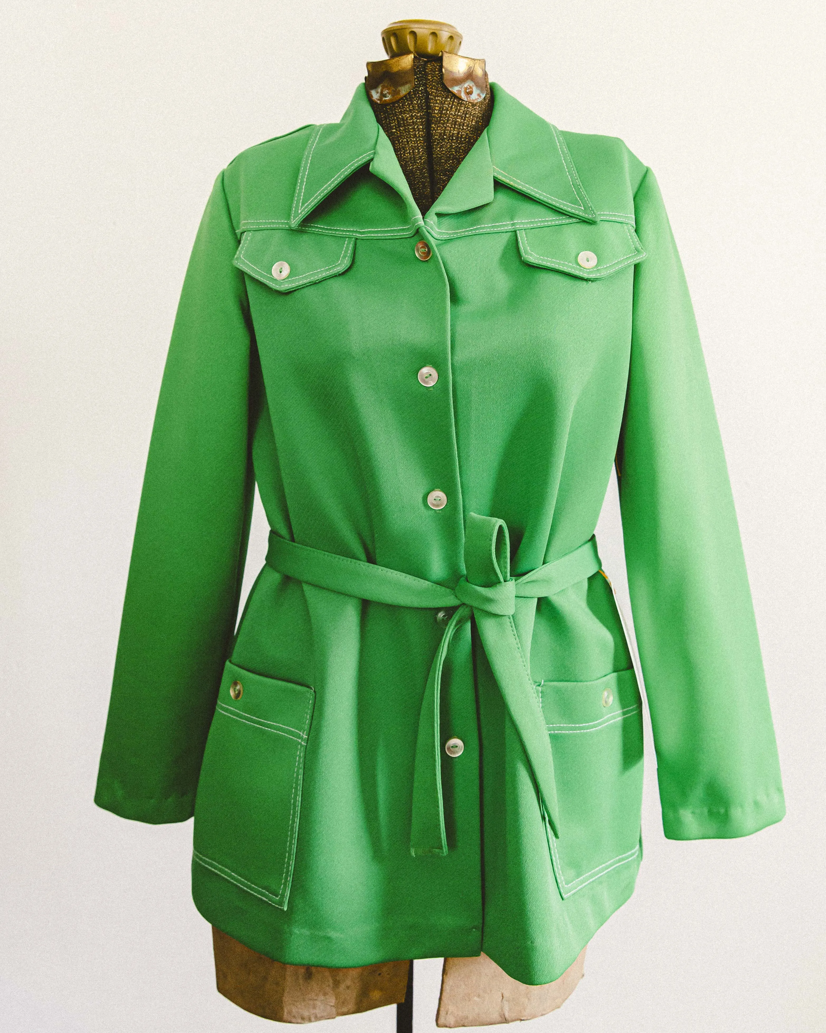 70's Emerald Shirt Jacket