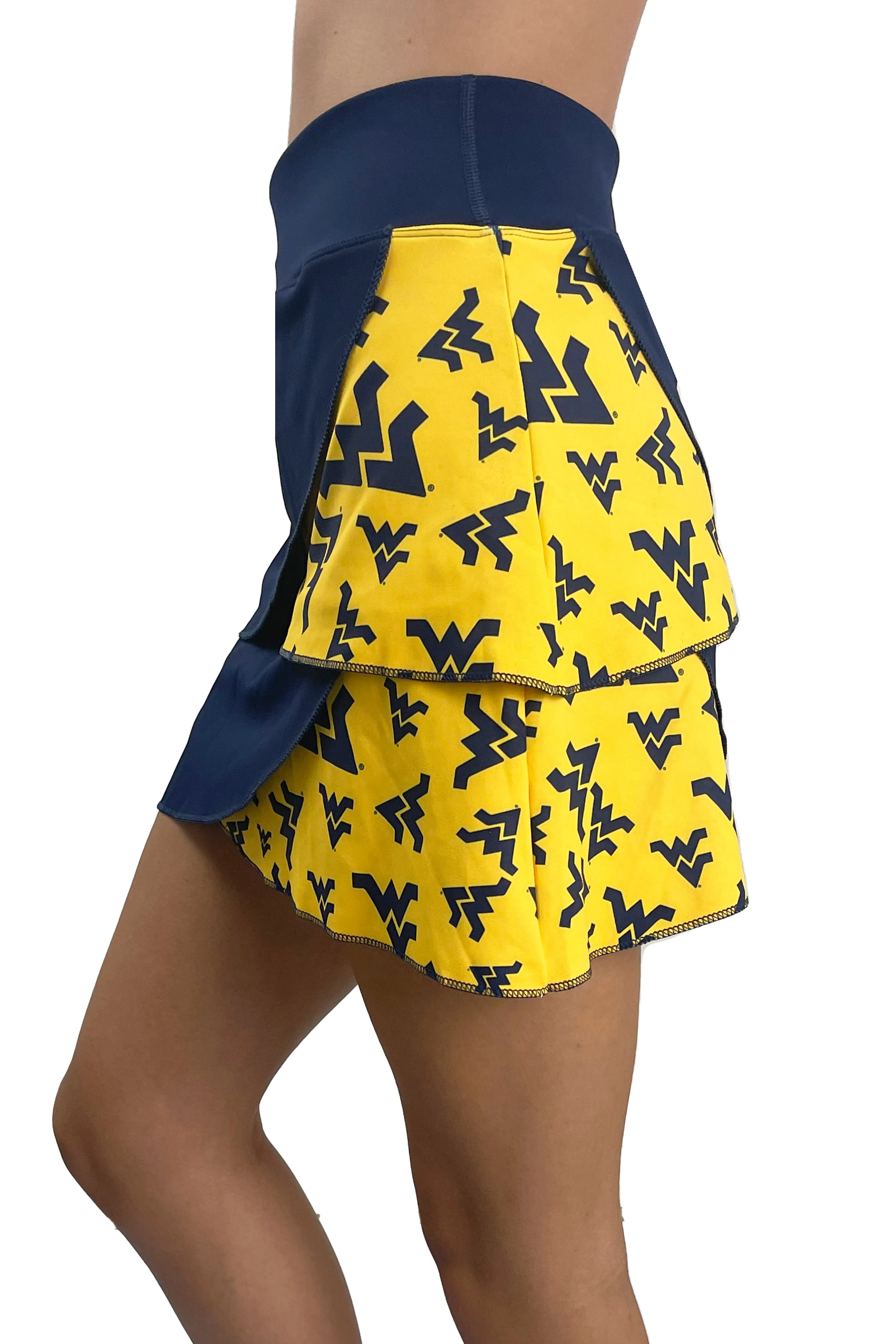 923 - West Virginia University Flying WV Performance Skort/Navy