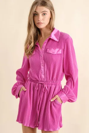 Accordion Pleated Romper