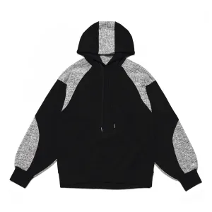 ADD Twist Sleeve Combination Hoodie Black