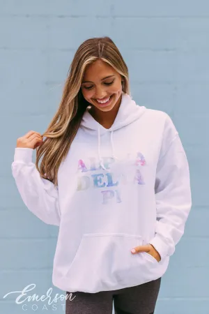 ADPi Tie Dye Letters PR Hoodie