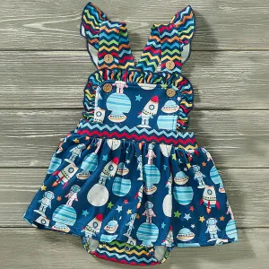 Aliens and friends Girl's Halter Romper