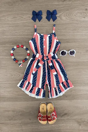 All American Stars & Stripes Romper