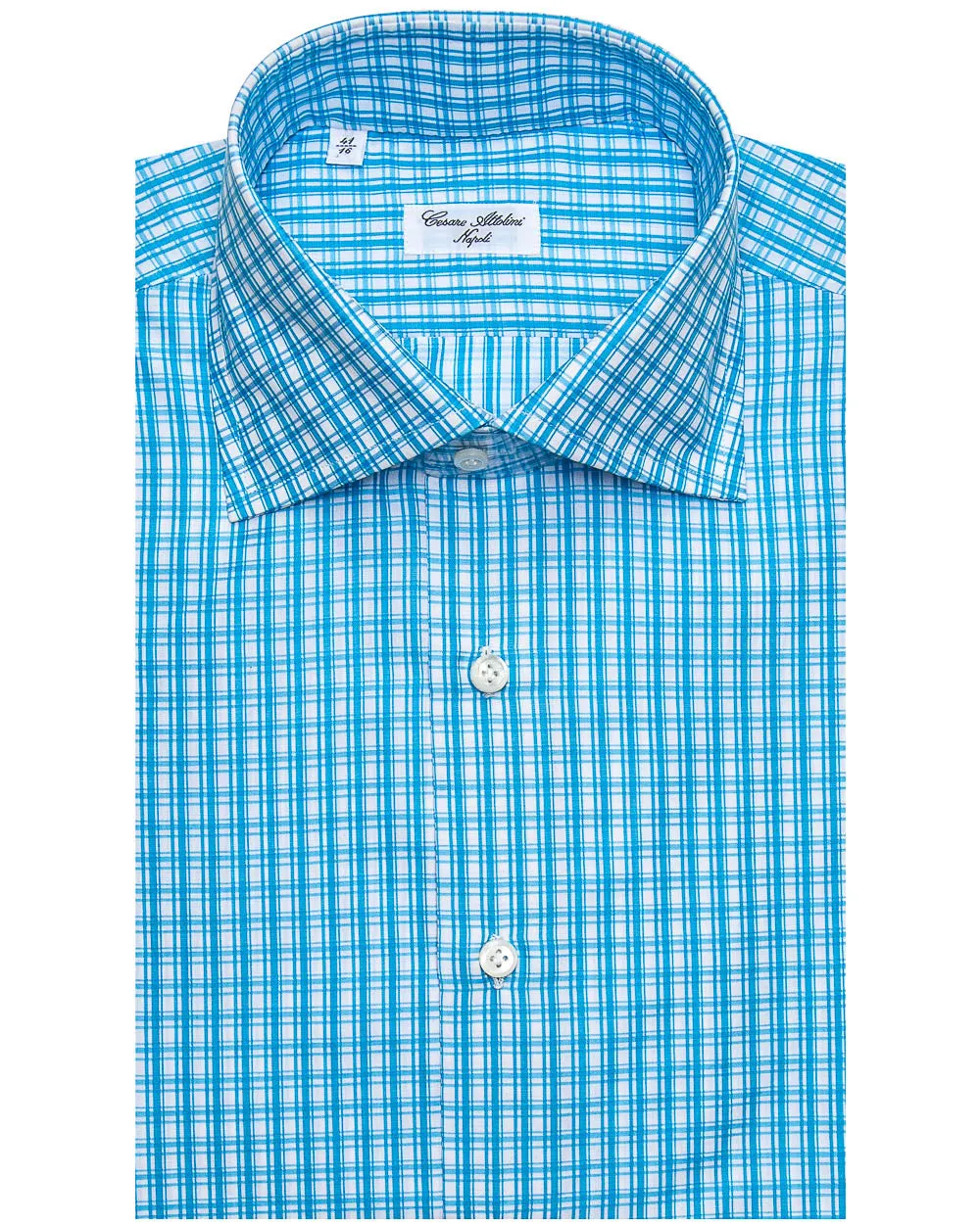 Aqua Overcheck Dress Shirt