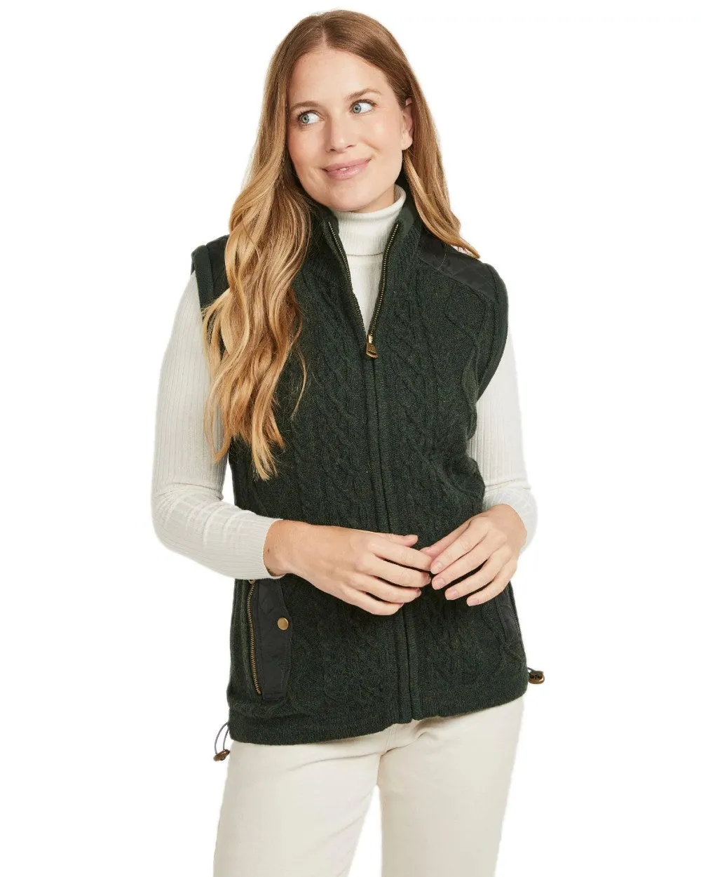 Aran Womens Castlehill Gilet with Fleece Collar