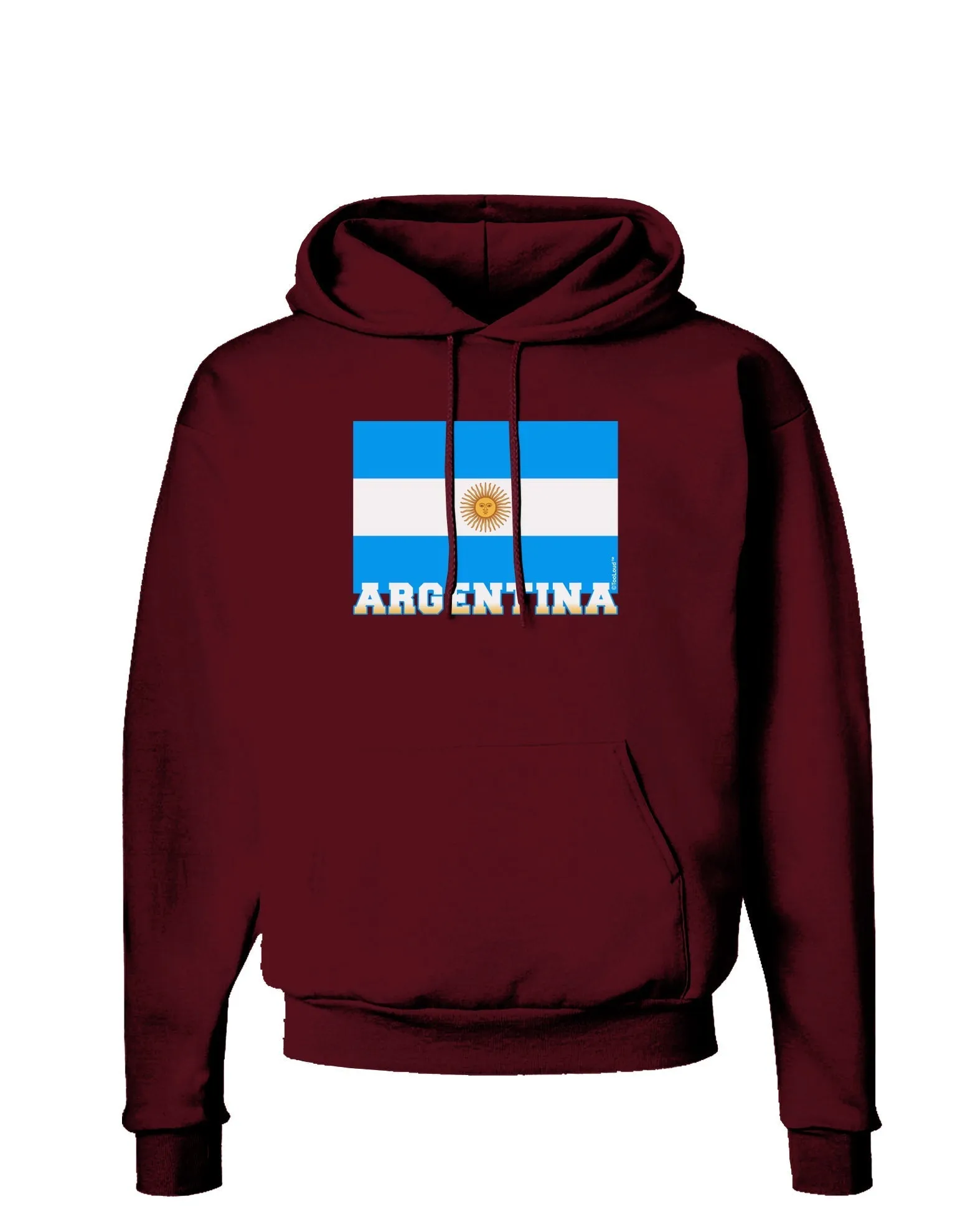 Argentina Flag Dark Hoodie Sweatshirt