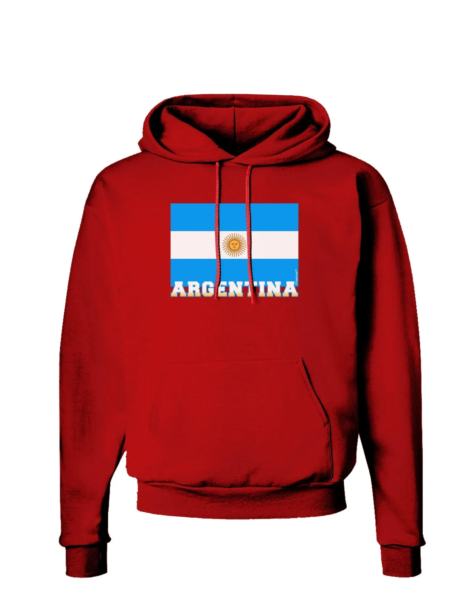 Argentina Flag Dark Hoodie Sweatshirt