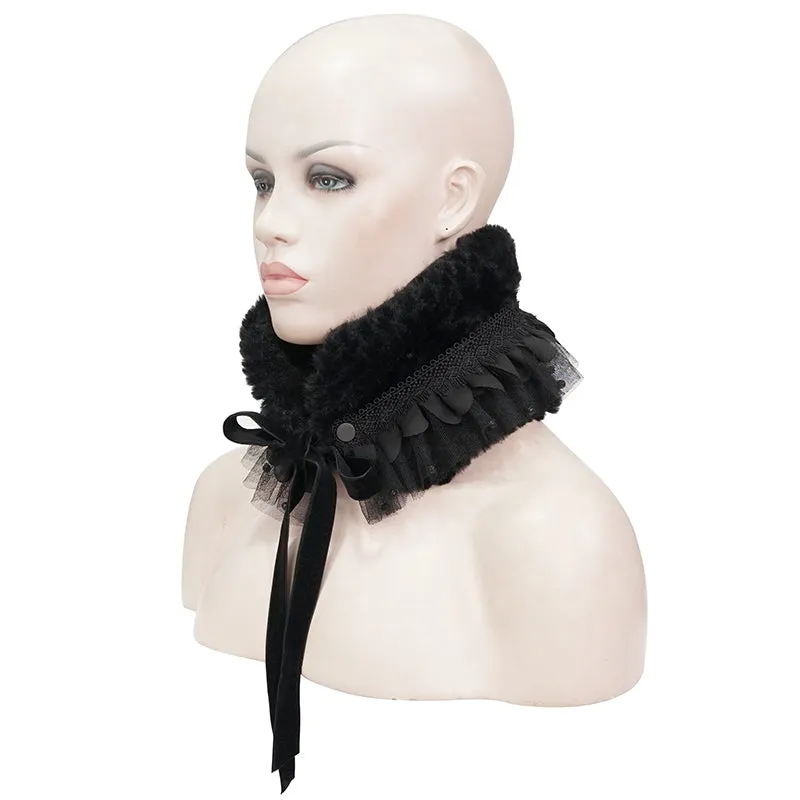 AS10701 Dark grained plush neckerchief (headband)