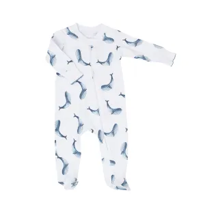 Atlantic Whale Zipper Romper