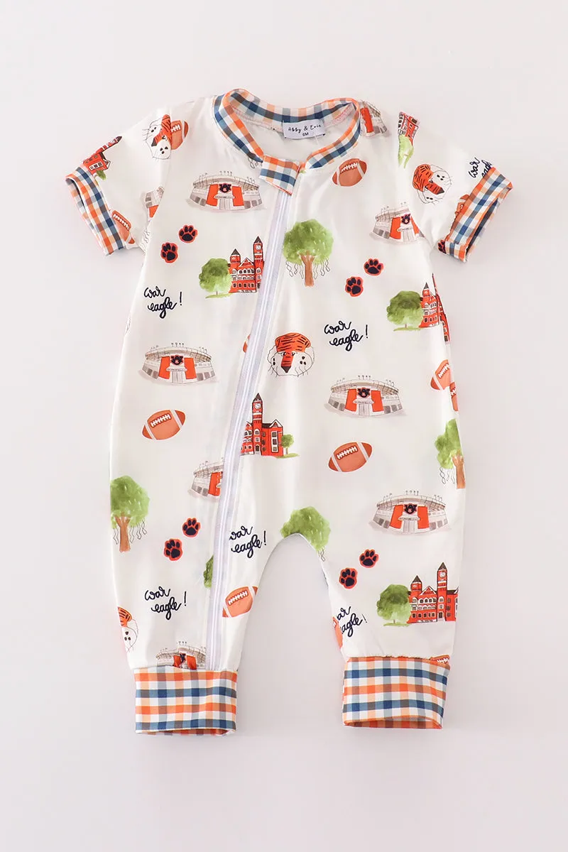 Auburn football tiger boy romper