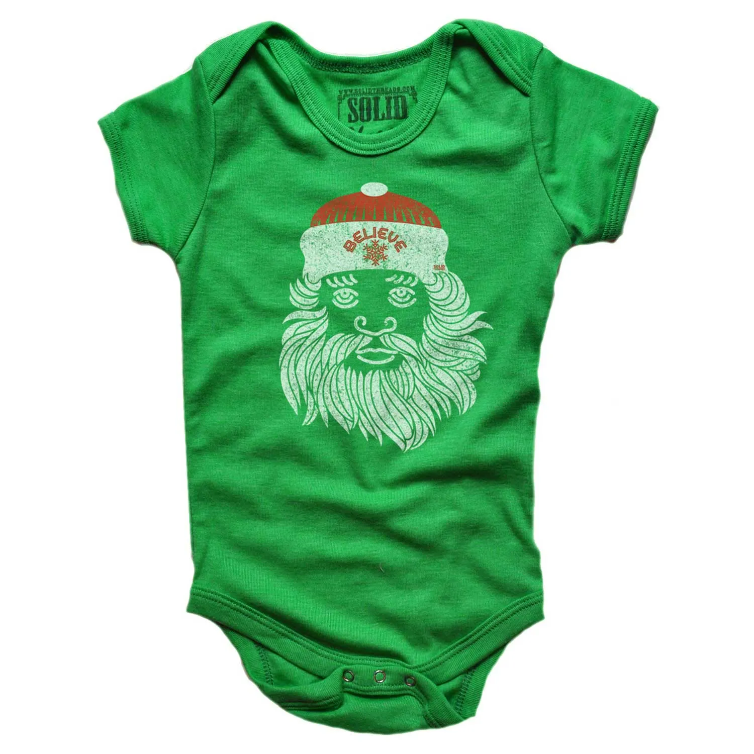 Baby Believe in Santa One Piece Romper Onesie