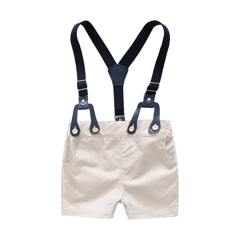 Baby Boy Cross-border Baby Boy Overalls Suit Gentleman Short Sleeve Going Out Rompers