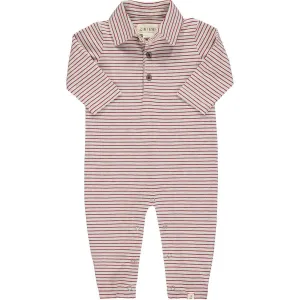 Baby Boy Jumpsuits and Rompers| Kingston Grey Red Stripe | Me and Henry