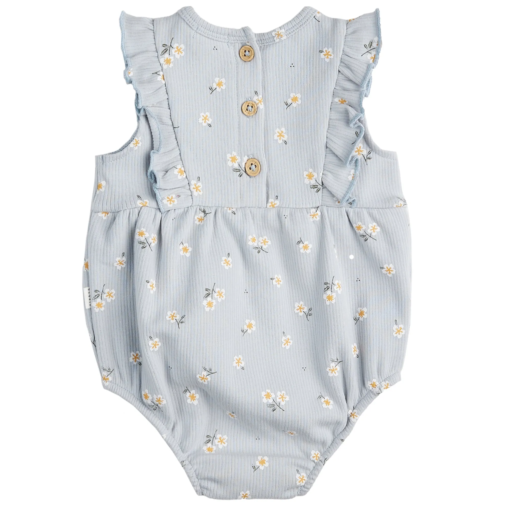 Baby Bubble Romper Knit: Blue Lt.