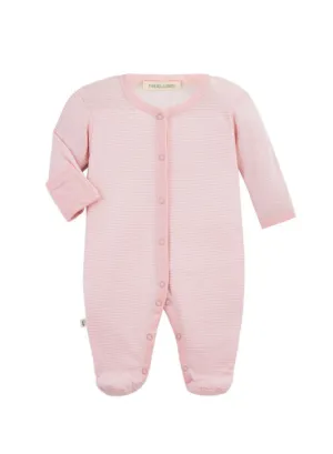 Baby Footie Romper- Classic Layette Baby Pink