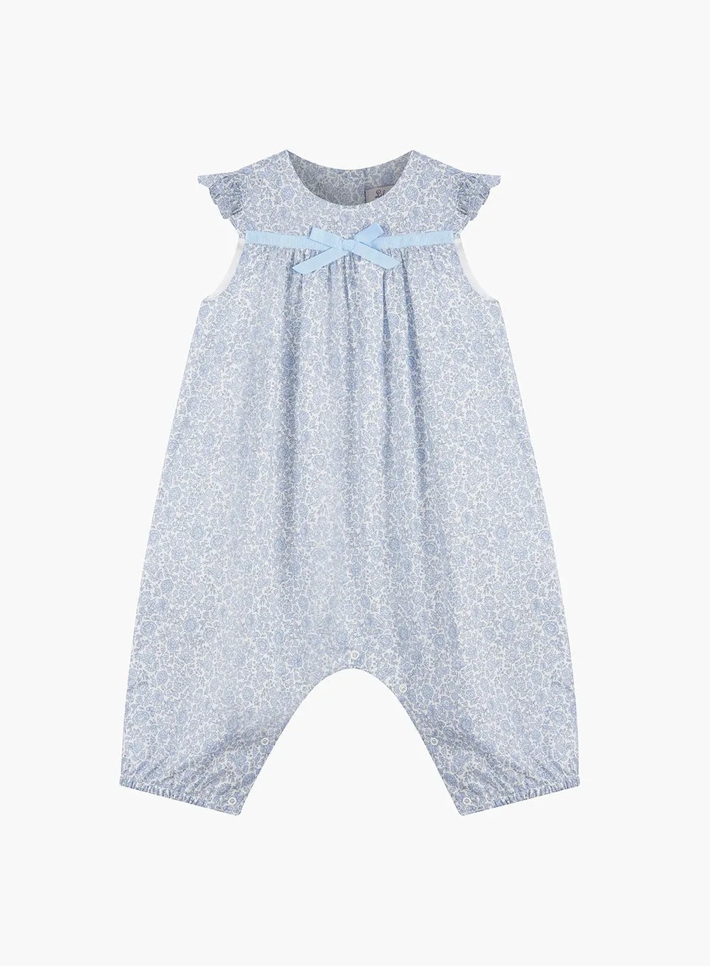 Baby Frill Sleeve Romper in Danjo Coast