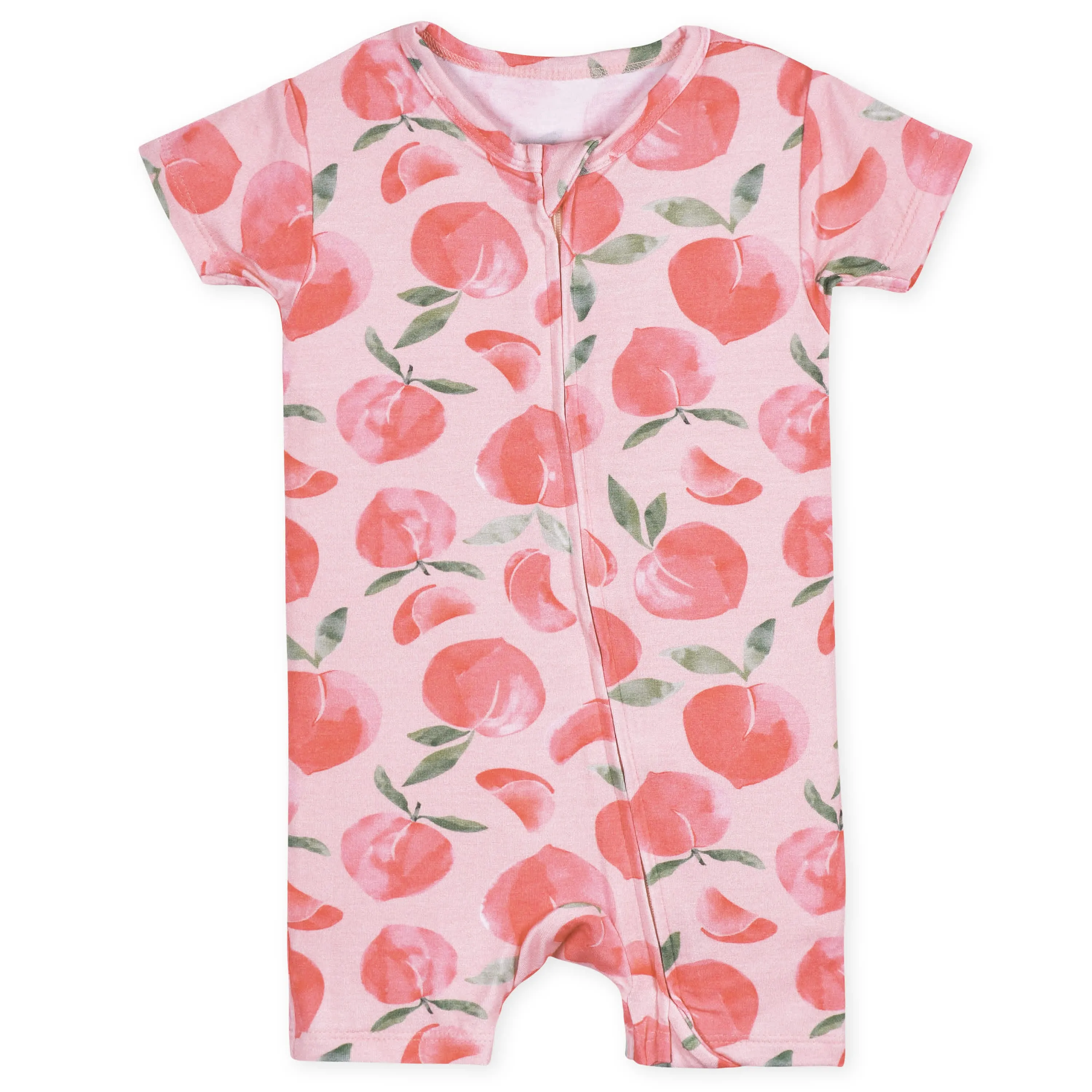 Baby Girls Just Peachy Buttery Soft Viscose Made from Eucalyptus Snug Fit Romper