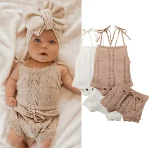 Baby Girls Knitted Set -White