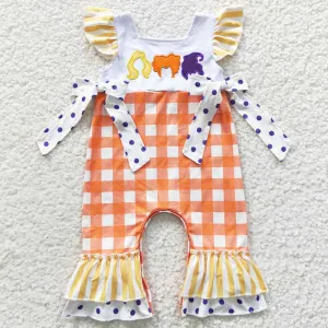 Baby Girls Rompers Halloween Embroidery Boutique Rompers SR0383