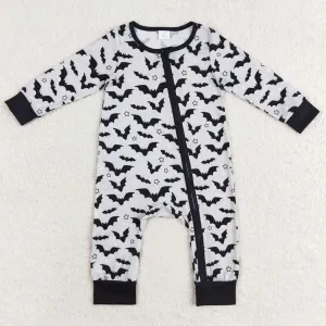 Baby Infant Boys Rompers Halloween Bats Zip Bamboo Sleepers Rompers LR1096