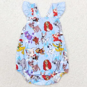 Baby Infant Girls Rompers Little Dogs Sleeveless Bubble Rompers SR1114