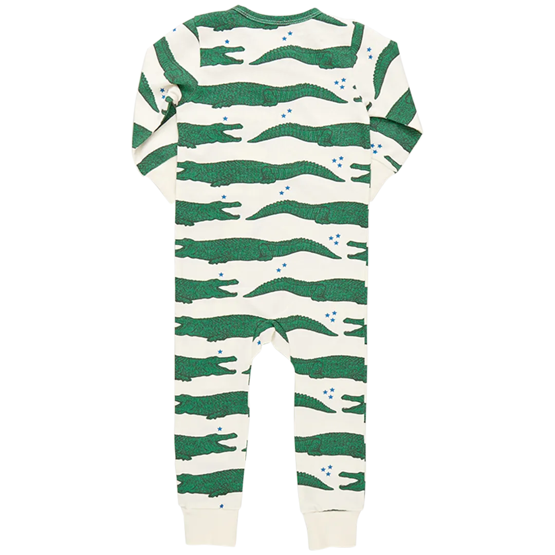 Baby Organic Romper - Crocodile Stars