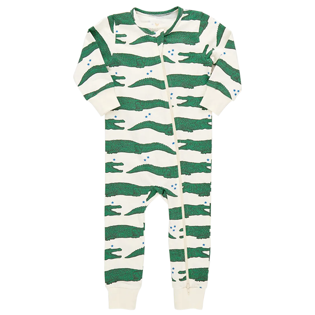 Baby Organic Romper - Crocodile Stars