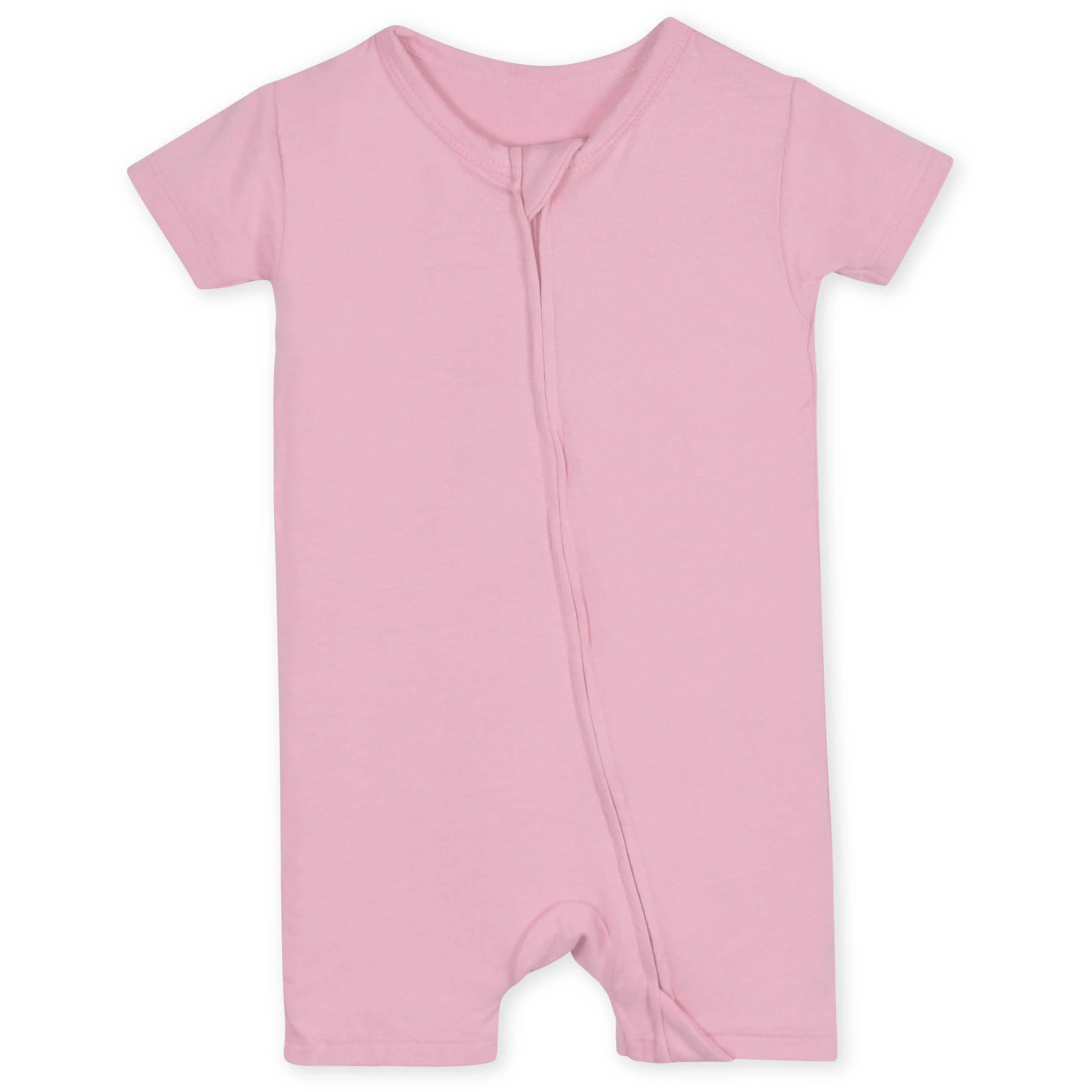 Baby Pink Lemonade Buttery Soft Viscose Made from Eucalyptus Snug Fit Romper