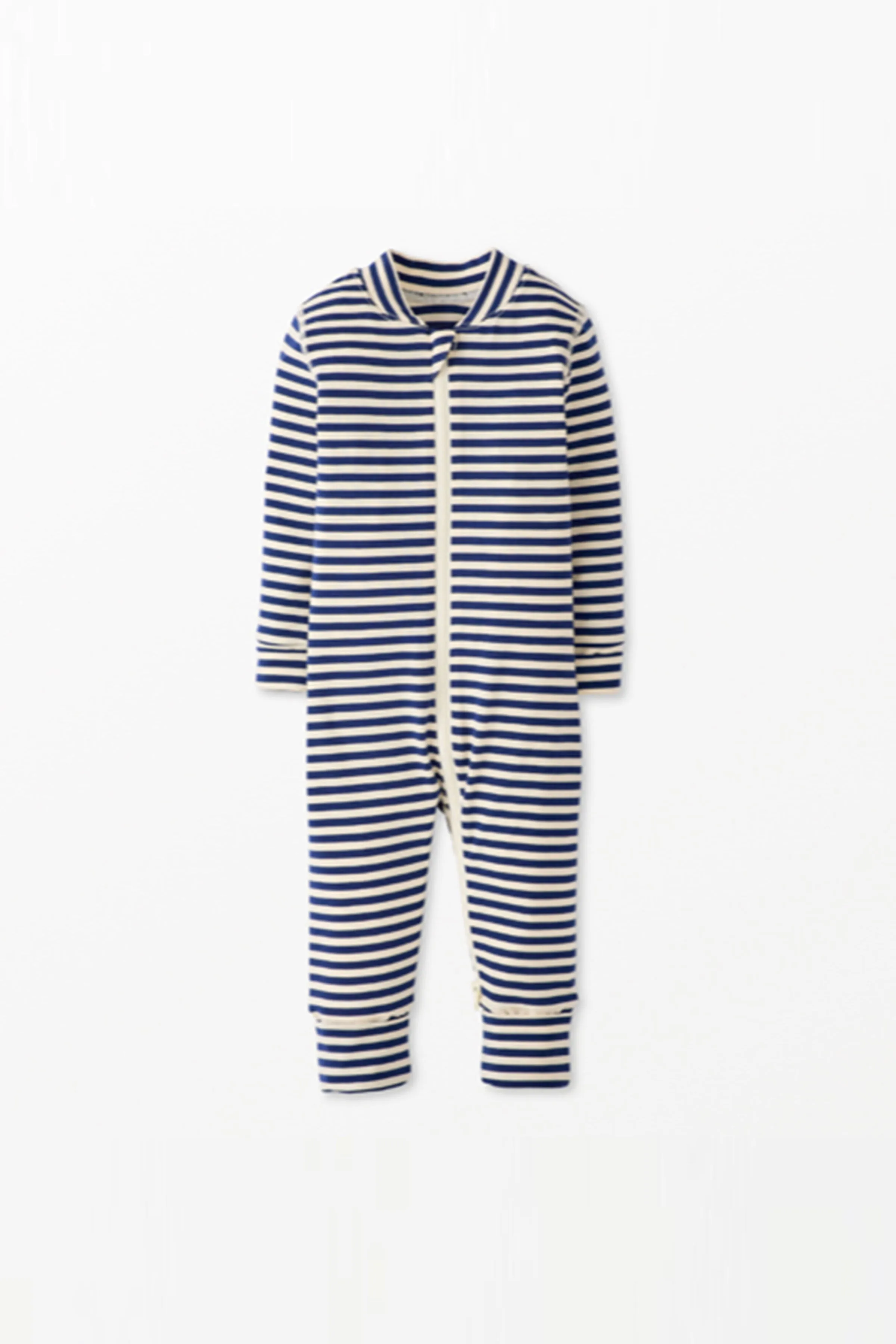 Baby Striped Zip Sleeper (Navy)