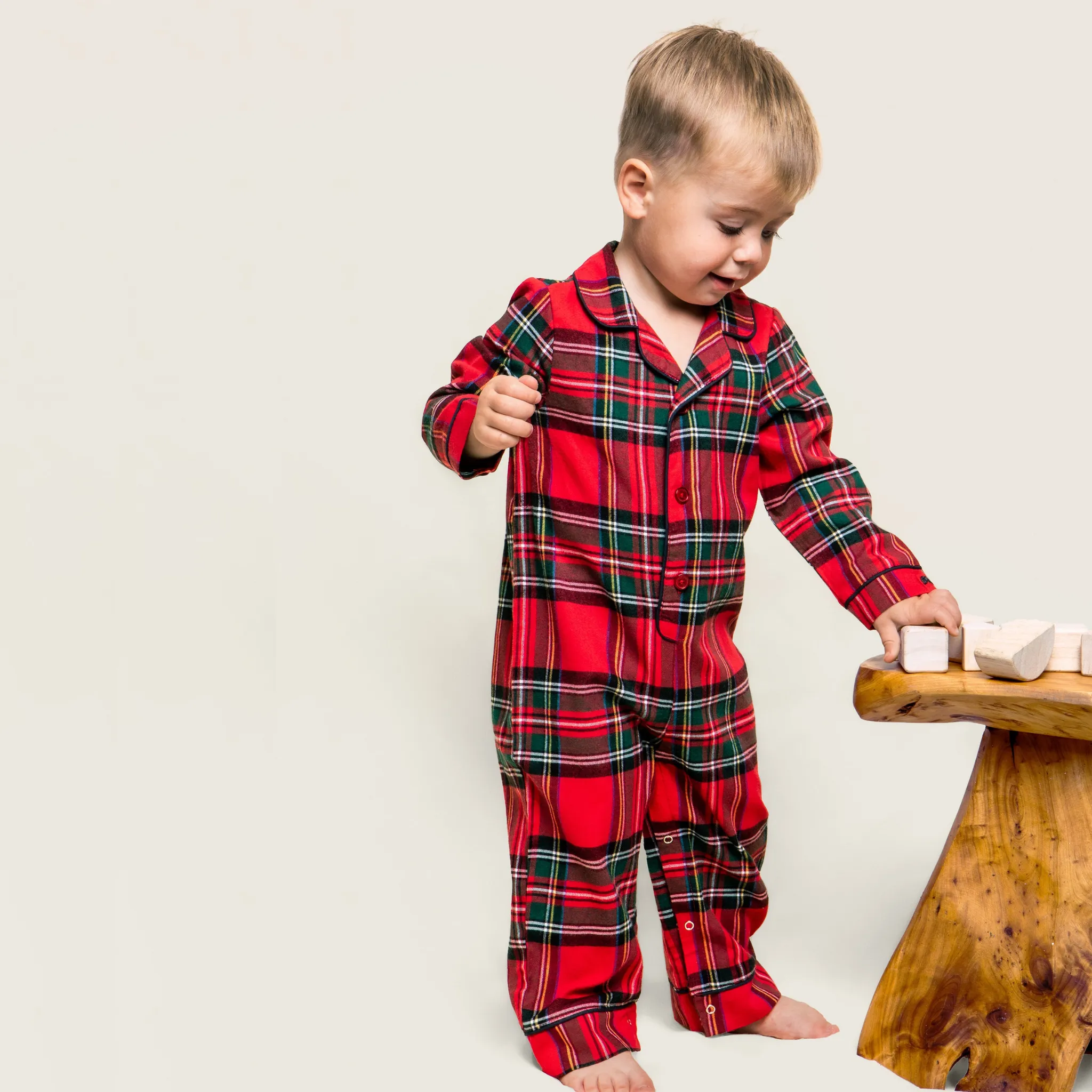 Baby's Brushed Cotton Classic Romper in Imperial Tartan