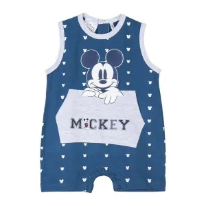 Baby's Sleeveless Romper Suit Mickey Mouse Blue