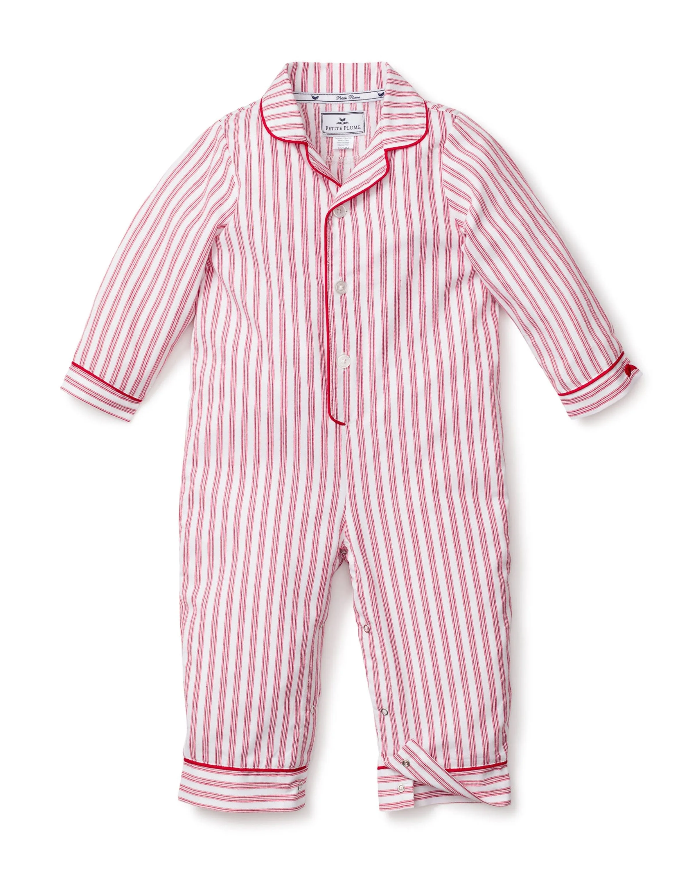 Baby's Twill Romper | Antique Red Ticking