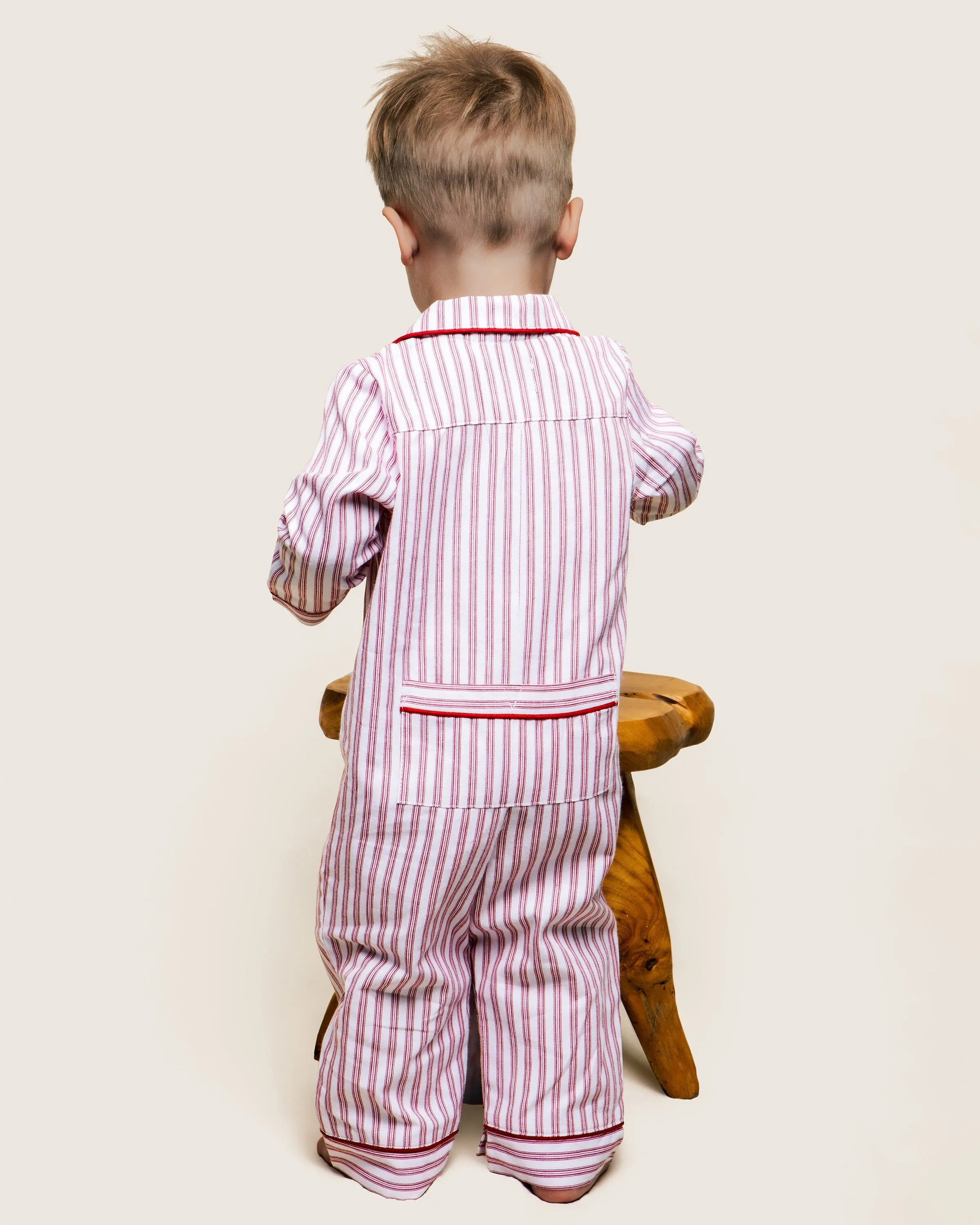 Baby's Twill Romper | Antique Red Ticking