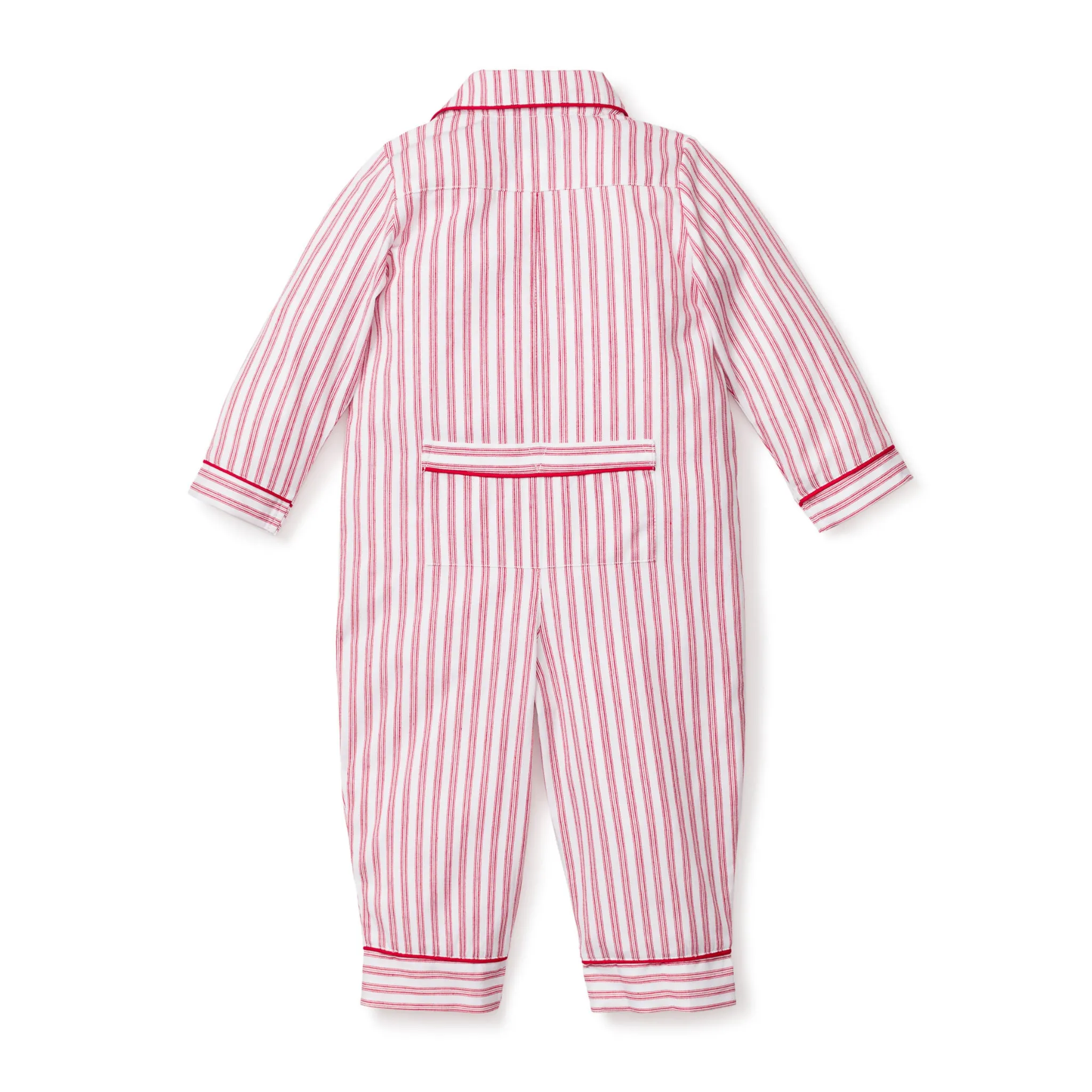 Baby's Twill Romper in Antique Red Ticking