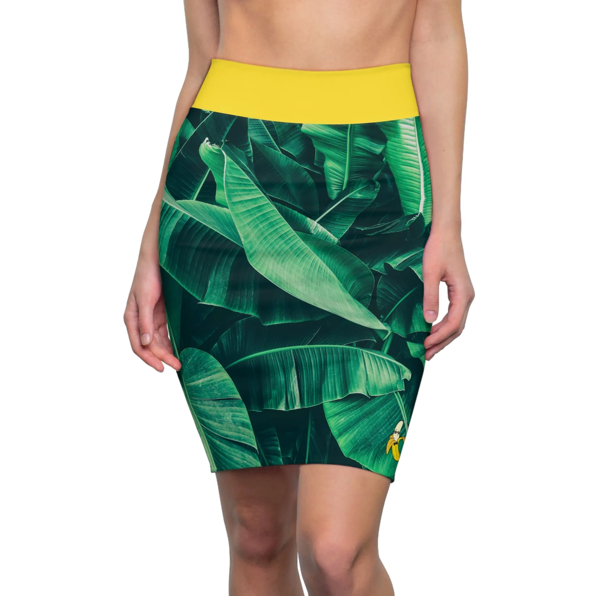 Banana Leaves Women's Pencil Skirt