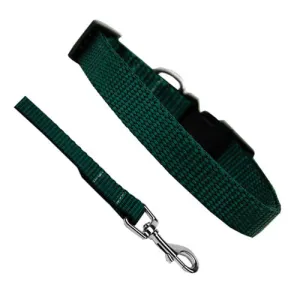 Basic Style Collar and Lead Set — Green