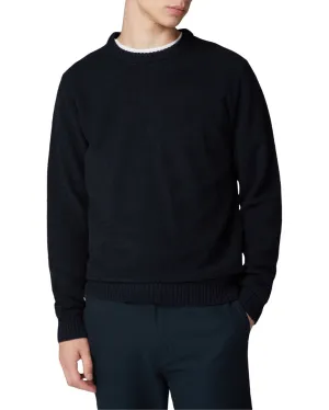 Ben Sherman Boucle Knit Dark Navy