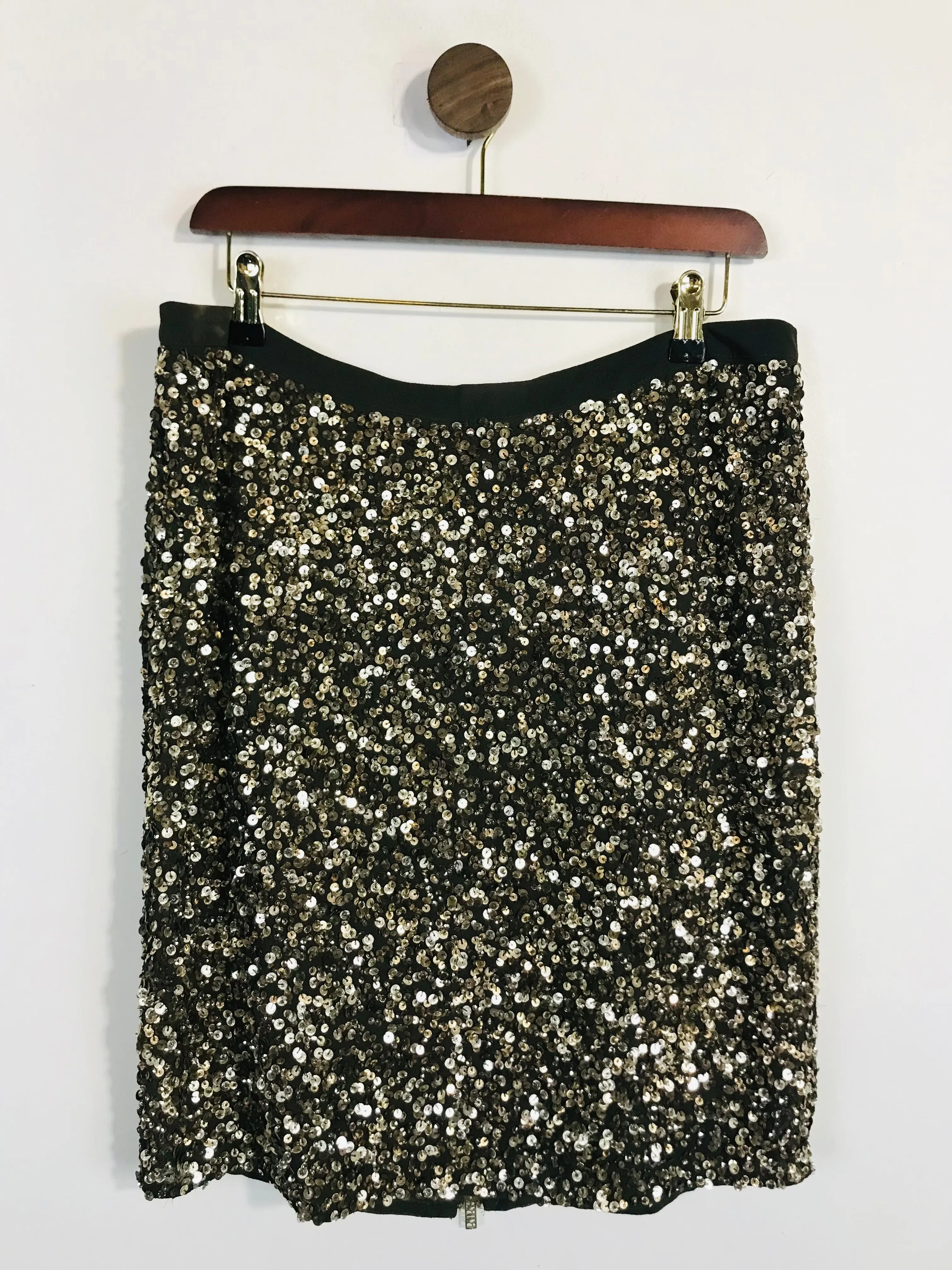 Biba Women's Sequin Pencil Skirt | UK14 | Brown