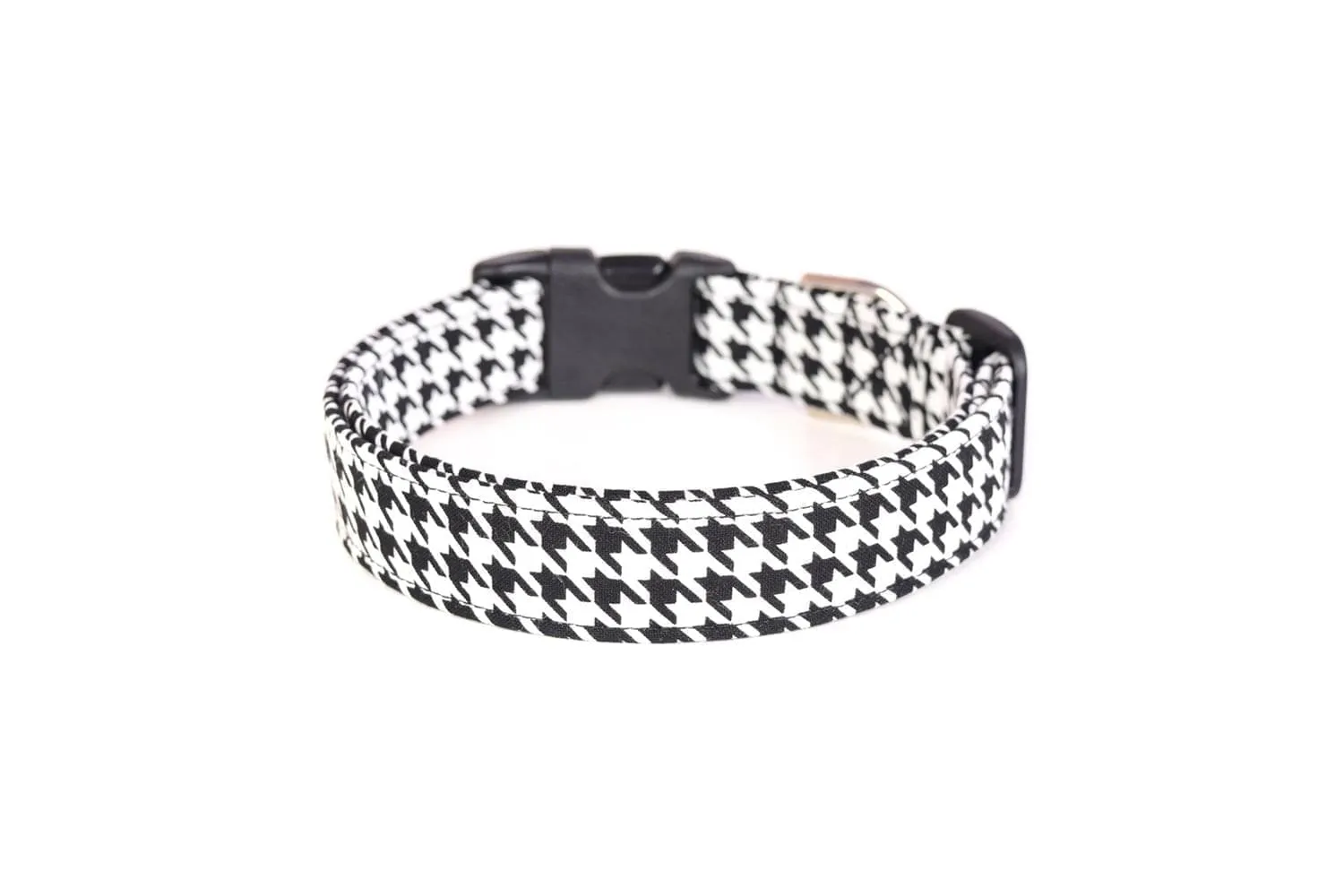 Black & White Houndstooth Dog Collar