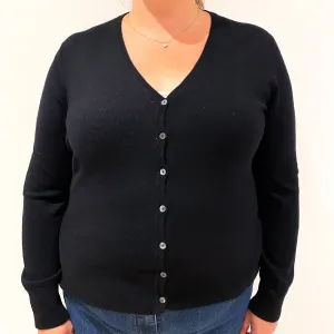 Black Italian Cashmere Cardigan Extra Large