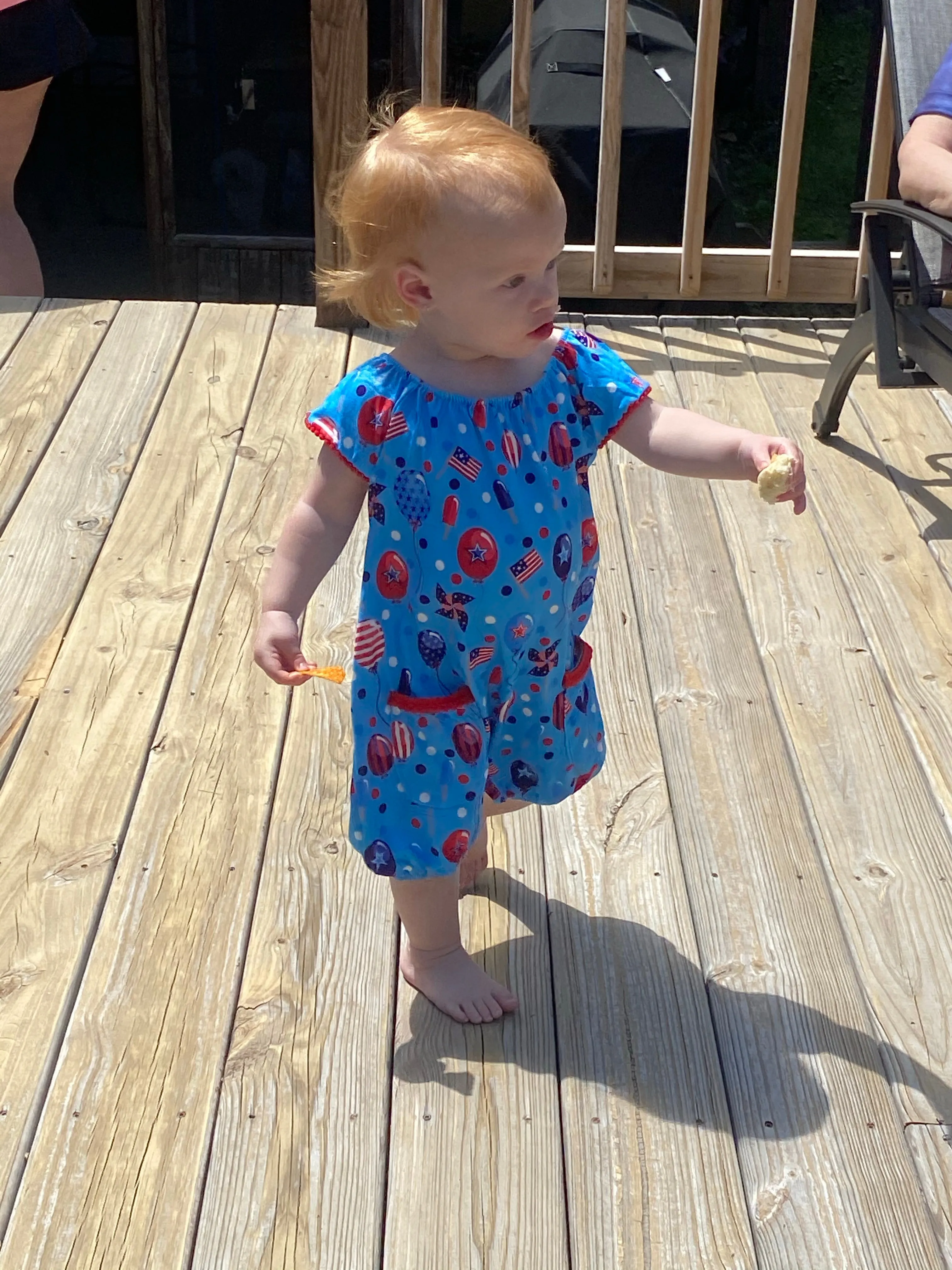 Blue 4th of July Romper