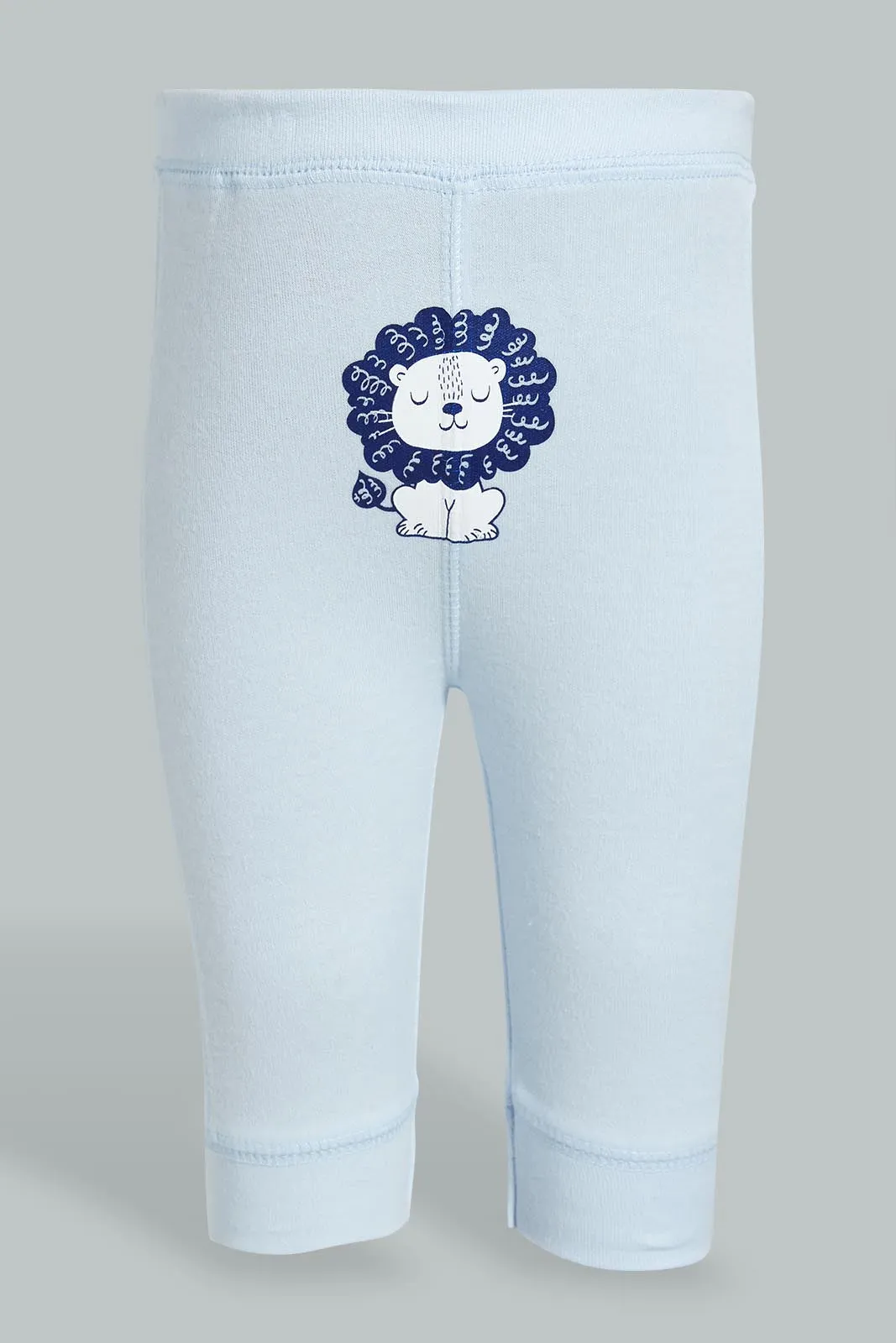 Blue And White Lion Print Gift Set (3 Piece)