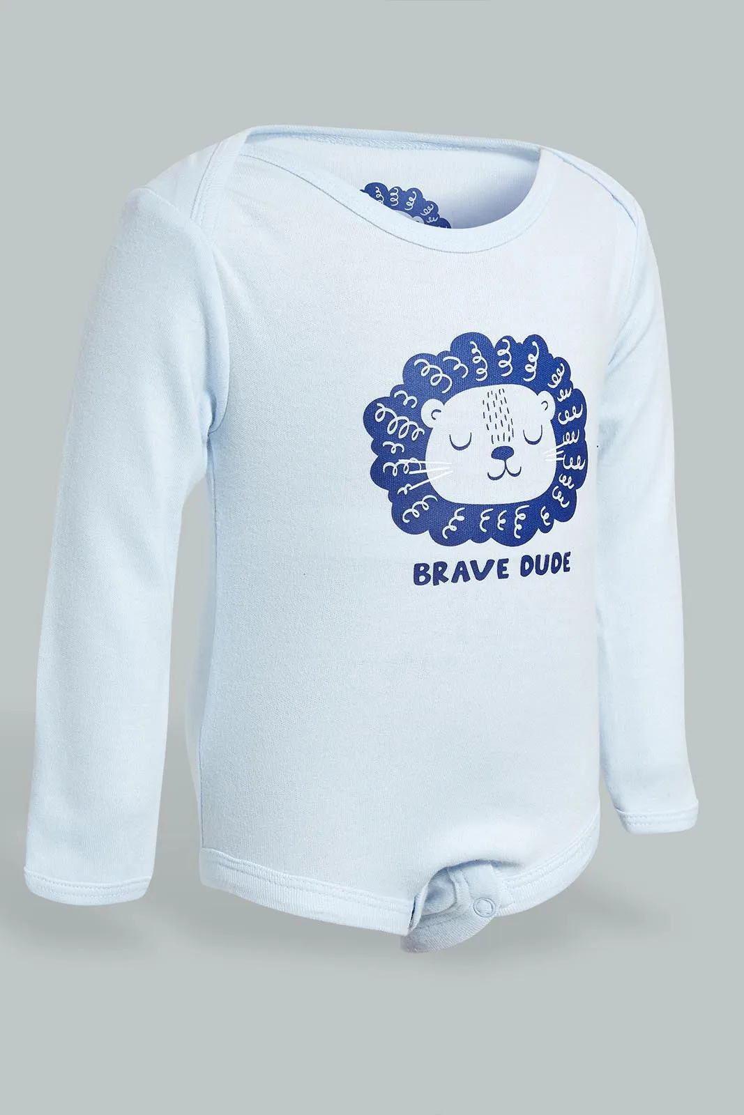 Blue And White Lion Print Gift Set (3 Piece)