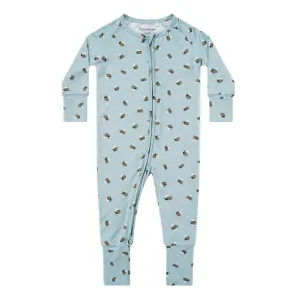 Blue Bees Zip Romper