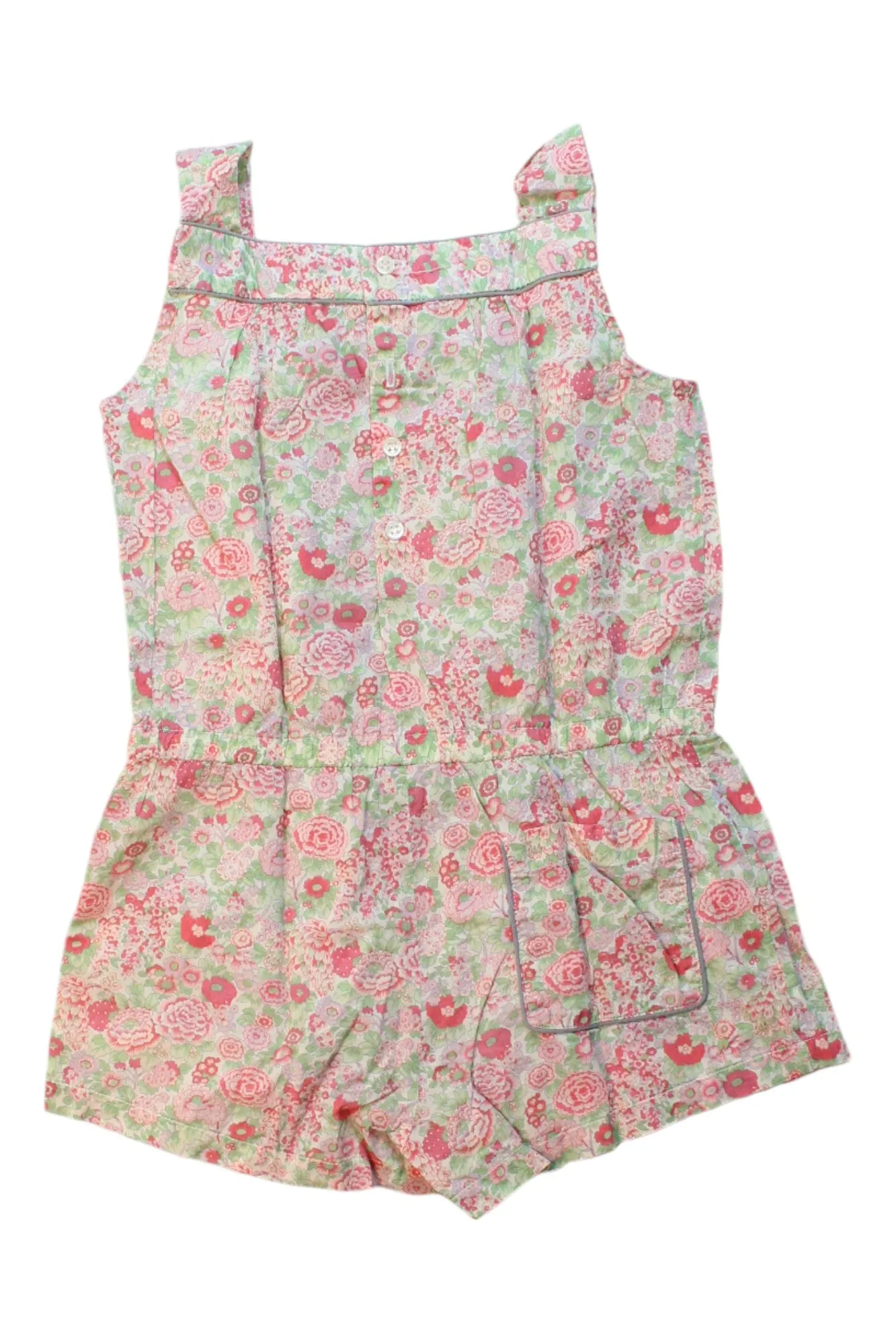 Bonpoint Floral Sleeveless Romper 6T