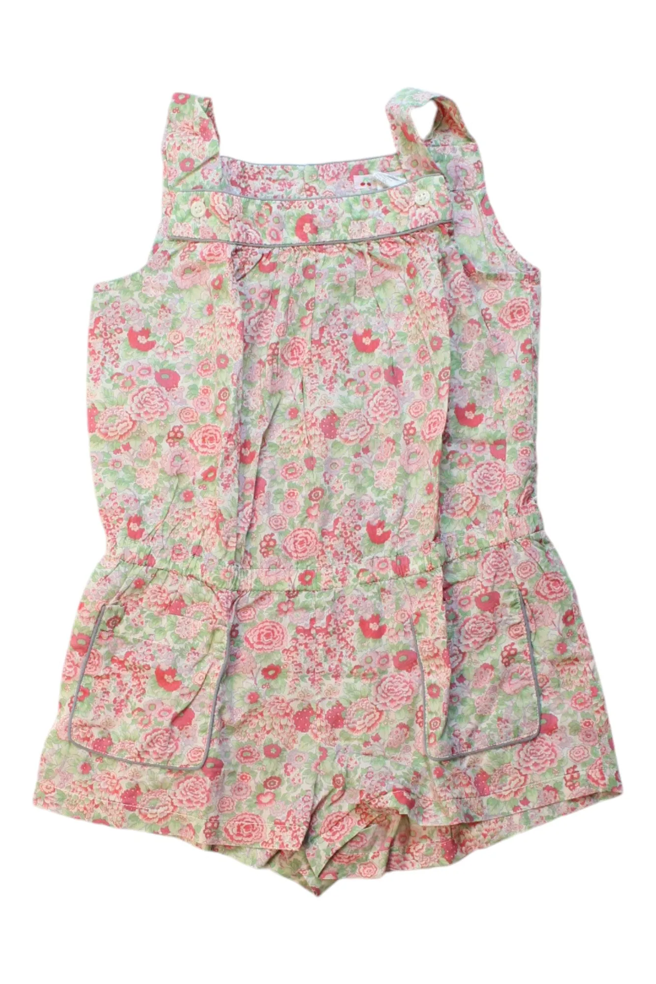 Bonpoint Floral Sleeveless Romper 6T